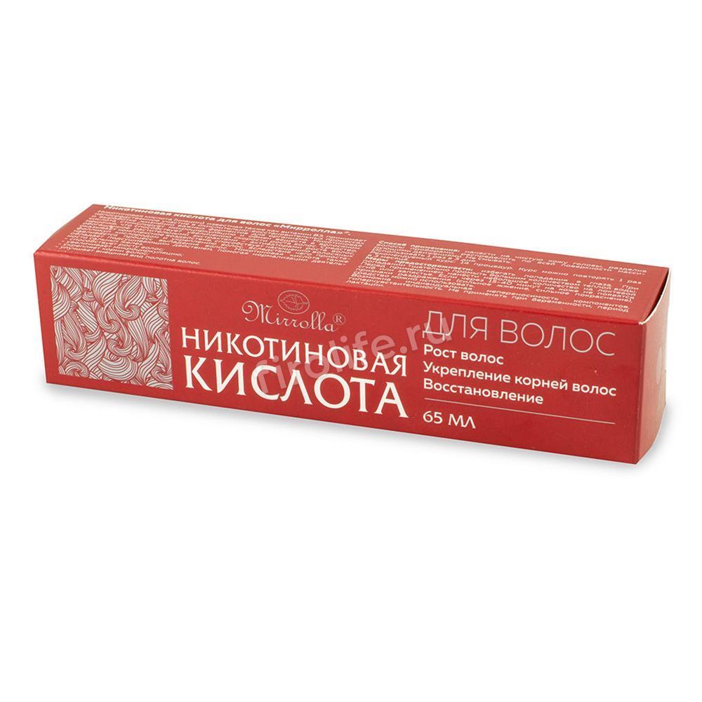 Никотиновая кислота для волос Mirrolla, 65мл